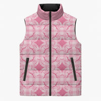 Alaka Hawaii Iwa Bird Palaka Motifs Sleeveless Puffer Jacket LT14 Unisex Pink - Polynesian Pride