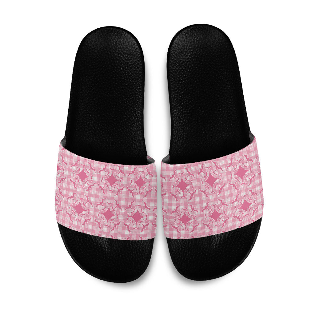 Alaka Hawaii Iwa Bird Palaka Motifs Slide Sandals LT14 Pink - Polynesian Pride