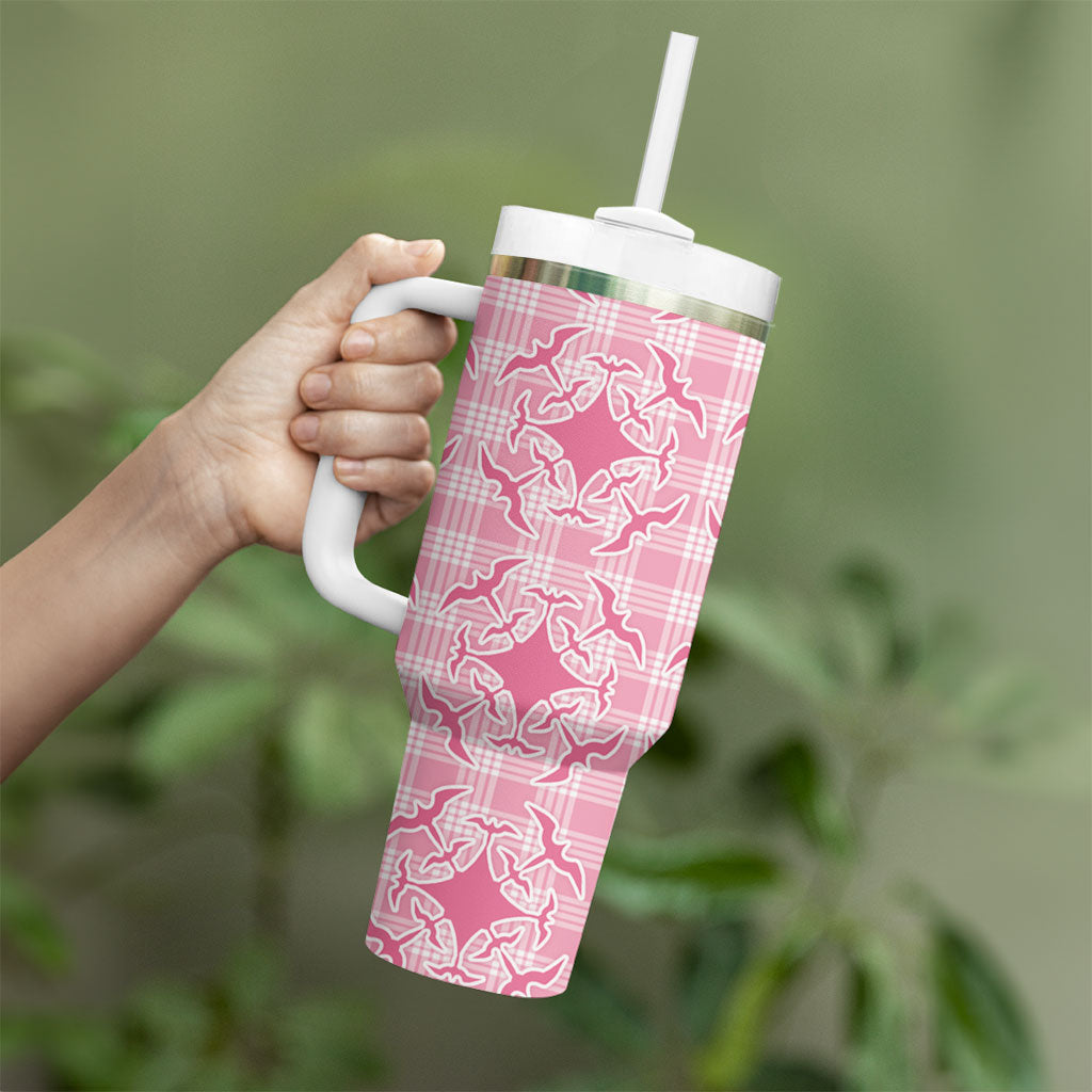 Alaka Hawaii Iwa Bird Palaka Motifs Tumbler With Handle LT14 - Polynesian Pride