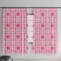 Alaka Hawaii Iwa Bird Palaka Motifs Window Curtain LT14 With Hooks Pink - Polynesian Pride