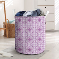 Poni Hawaii Iwa Bird Palaka Motifs Laundry Basket LT14 Purple - Polynesian Pride