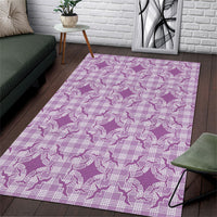 Poni Hawaii Iwa Bird Palaka Motifs Area Rug LT14 Purple - Polynesian Pride