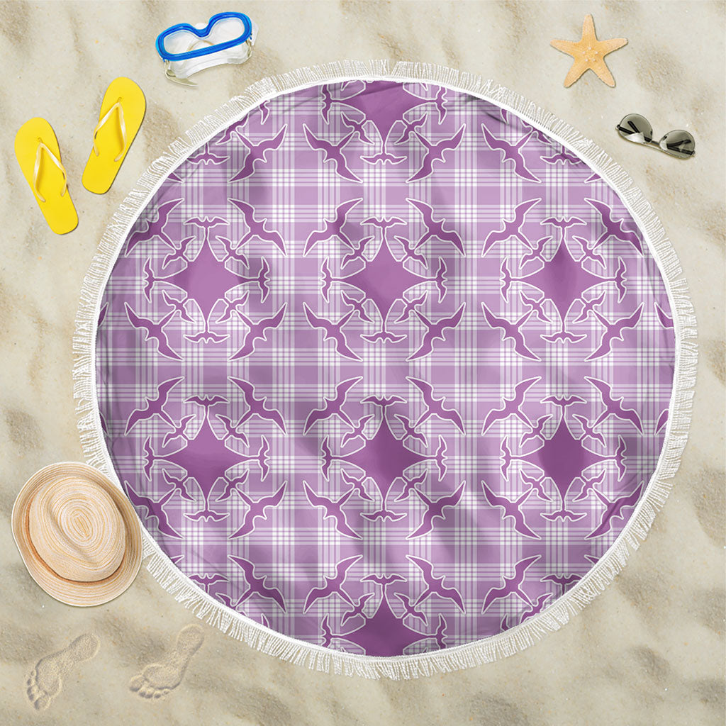 Poni Hawaii Iwa Bird Palaka Motifs Beach Blanket