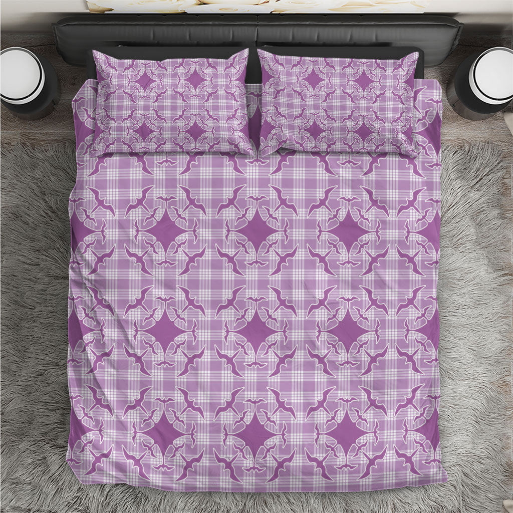 Poni Hawaii Iwa Bird Palaka Motifs Bedding Set LT14 Purple - Polynesian Pride