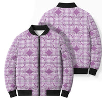 Poni Hawaii Iwa Bird Palaka Motifs Bomber Puffer Jacket LT14 - Polynesian Pride