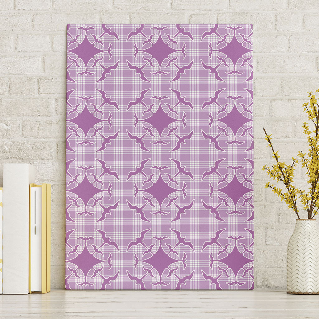 Poni Hawaii Iwa Bird Palaka Motifs Canvas Wall Art LT14 Without Frame Purple - Polynesian Pride