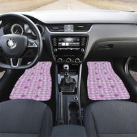Poni Hawaii Iwa Bird Palaka Motifs Car Mats LT14 Set 2pcs - Front Purple - Polynesian Pride