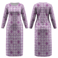 Poni Hawaii Iwa Bird Palaka Motifs Couples Matching Long Sleeve Bodycon Dress and Hawaiian Shirt LT14 - Polynesian Pride