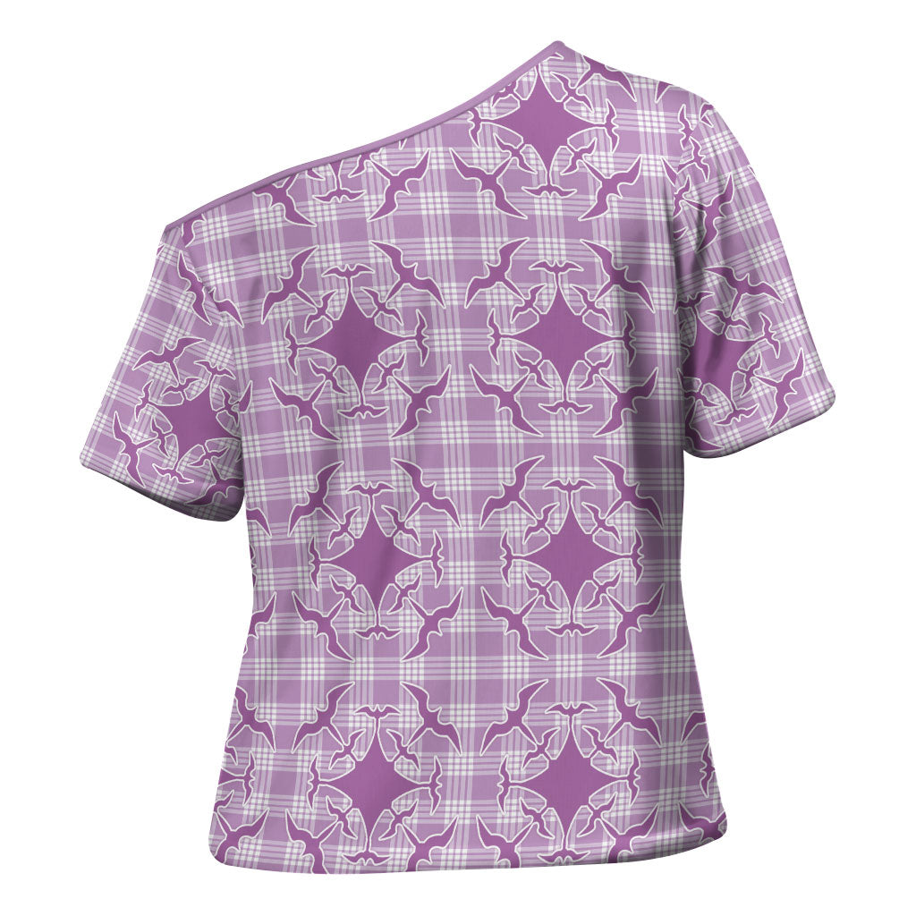 Poni Hawaii Iwa Bird Palaka Motifs Cross Shoulder Shirt LT14 - Polynesian Pride