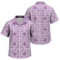 Poni Hawaii Iwa Bird Palaka Motifs Family Matching Off The Shoulder Long Sleeve Dress and Hawaiian Shirt LT14 Son's Shirt Purple - Polynesian Pride