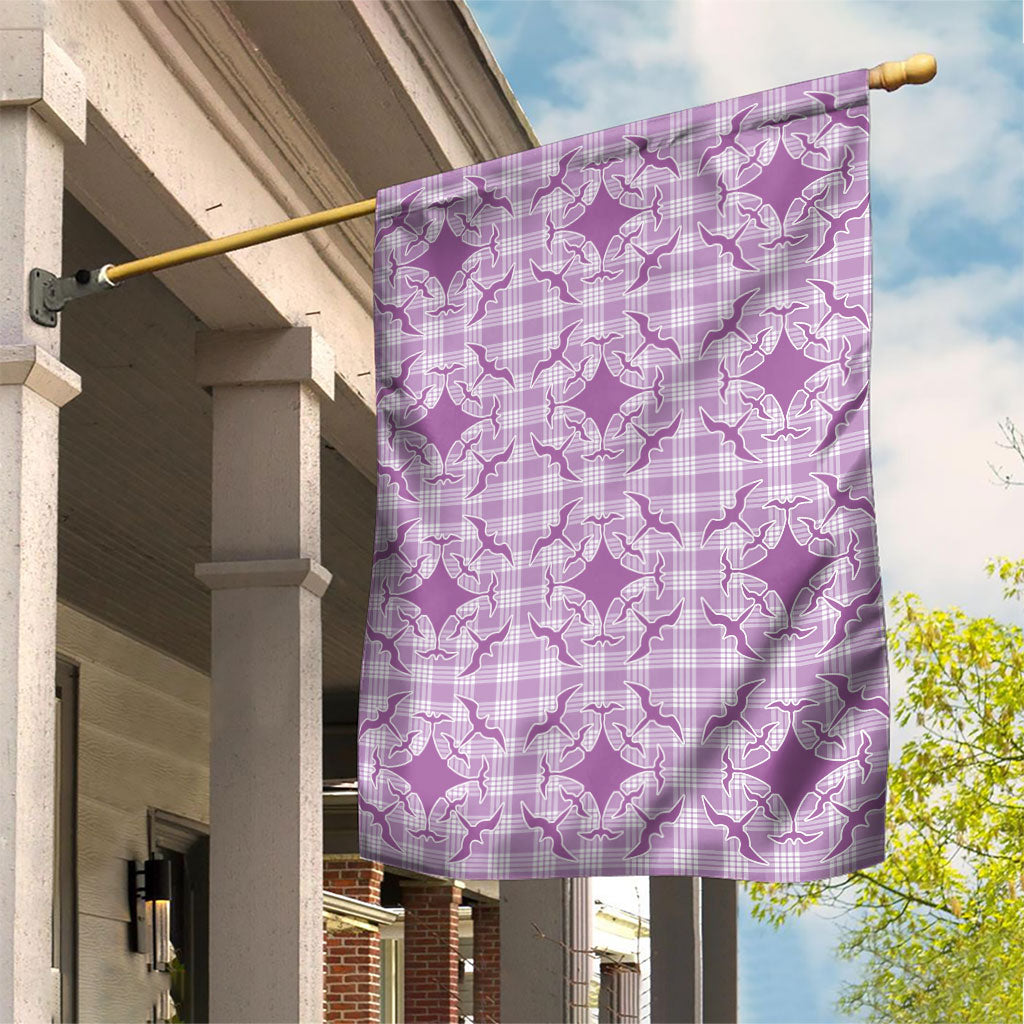 Poni Hawaii Iwa Bird Palaka Motifs Garden Flag LT14 House Flag Purple - Polynesian Pride