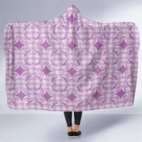 Poni Hawaii Iwa Bird Palaka Motifs Hooded Blanket LT14 One Size Purple - Polynesian Pride
