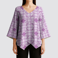 Poni Hawaii Iwa Bird Palaka Motifs Kimono Sleeve Blouse LT14 - Polynesian Pride