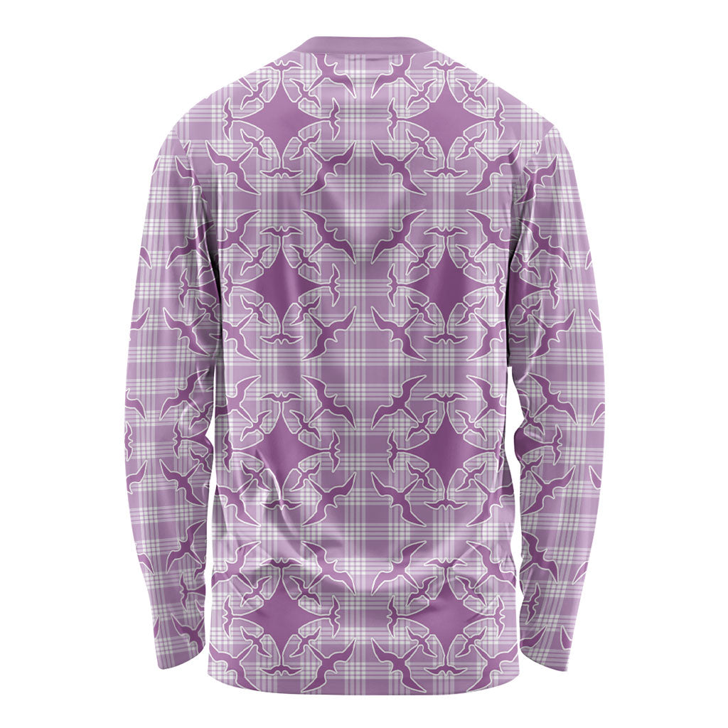 Poni Hawaii Iwa Bird Palaka Motifs Long Sleeve Shirt LT14 - Polynesian Pride