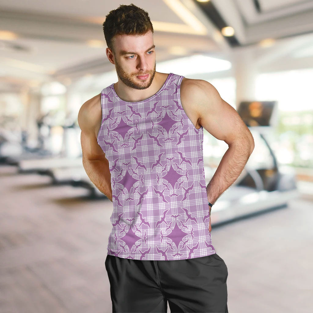 Poni Hawaii Iwa Bird Palaka Motifs Men Tank Top LT14 Purple - Polynesian Pride
