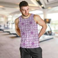 Poni Hawaii Iwa Bird Palaka Motifs Men Tank Top LT14 Purple - Polynesian Pride