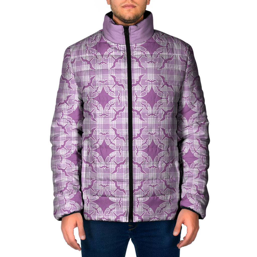 Poni Hawaii Iwa Bird Palaka Motifs Padded Jacket LT14 Men Purple - Polynesian Pride