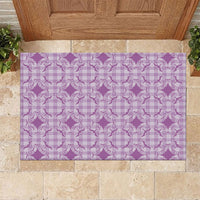 Poni Hawaii Iwa Bird Palaka Motifs Rubber Doormat LT14 Purple - Polynesian Pride