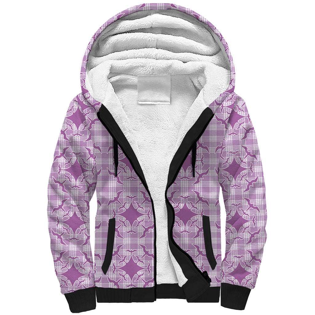 Poni Hawaii Iwa Bird Palaka Motifs Sherpa Hoodie