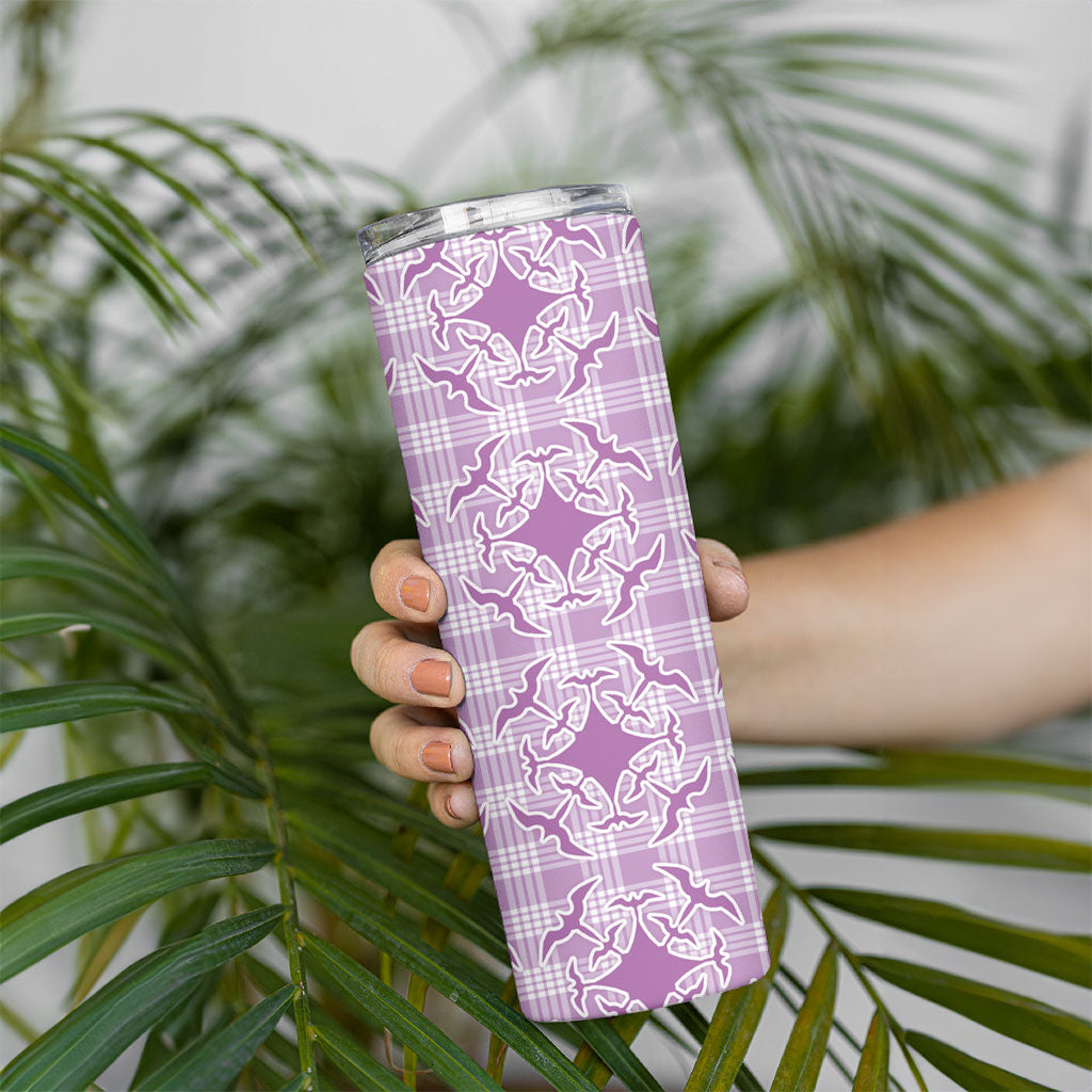 Poni Hawaii Iwa Bird Palaka Motifs Skinny Tumbler LT14 - Polynesian Pride