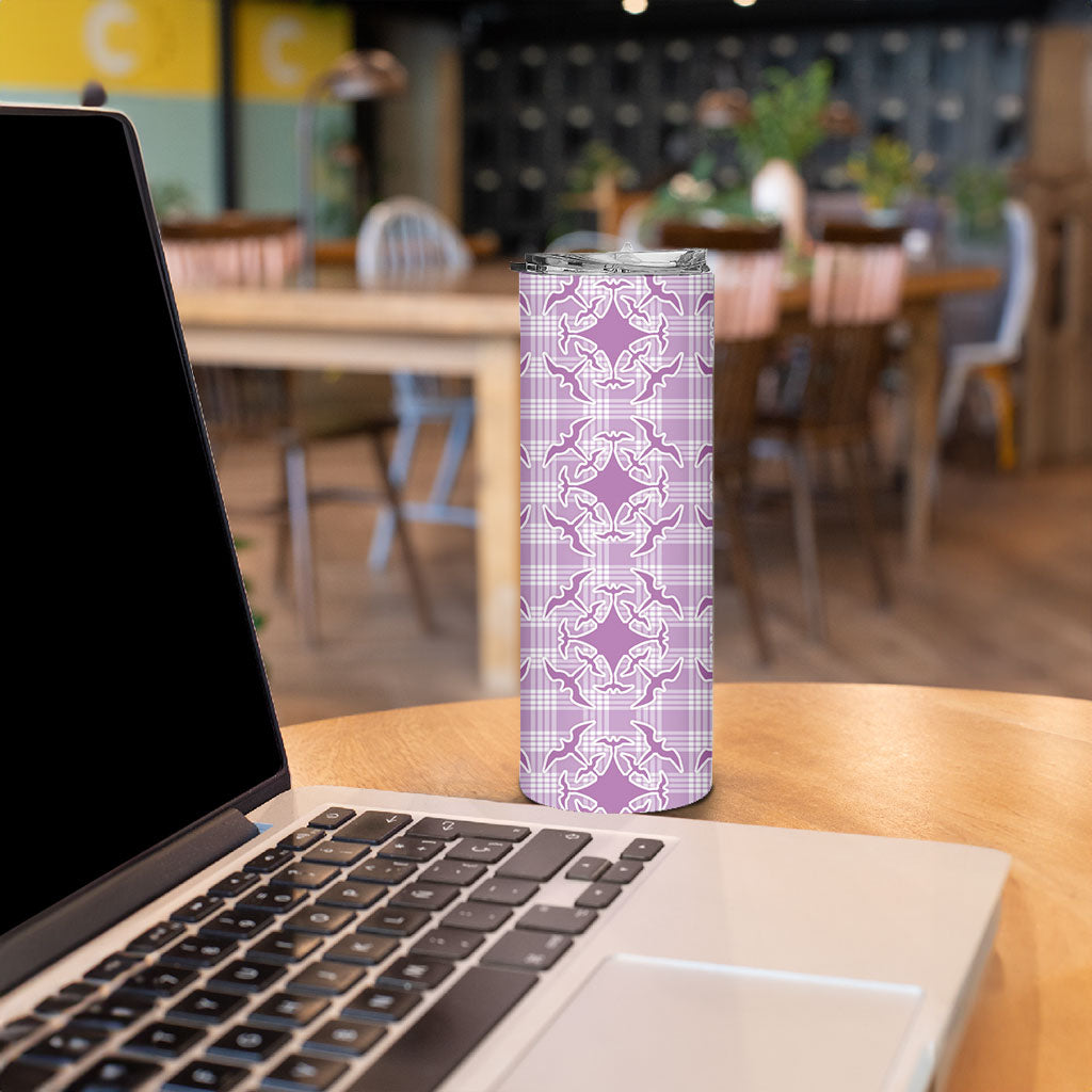 Poni Hawaii Iwa Bird Palaka Motifs Skinny Tumbler LT14 - Polynesian Pride