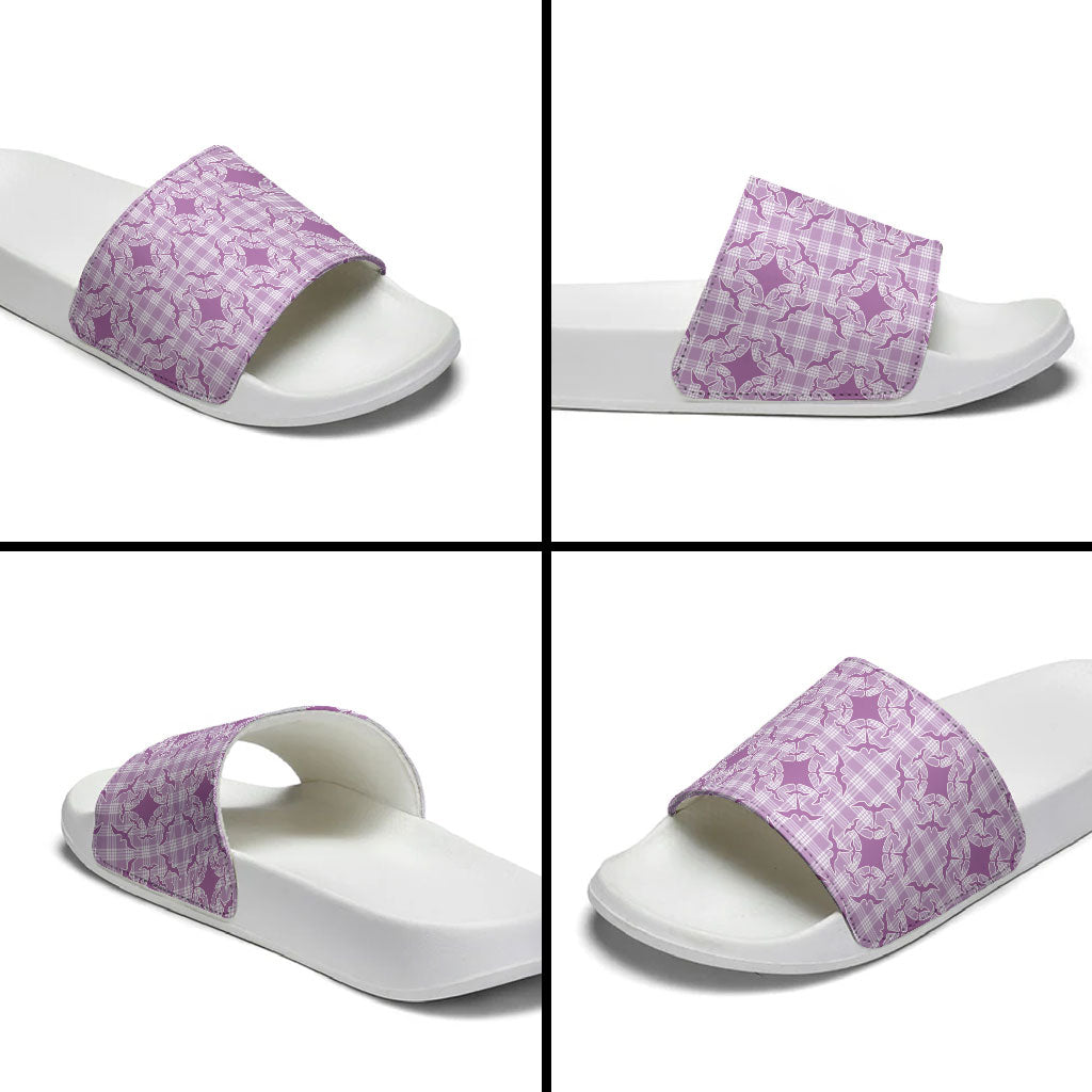 Poni Hawaii Iwa Bird Palaka Motifs Slide Sandals LT14 - Polynesian Pride