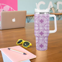 Poni Hawaii Iwa Bird Palaka Motifs Tumbler With Handle LT14 - Polynesian Pride