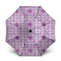 Poni Hawaii Iwa Bird Palaka Motifs Umbrella LT14 One Size Folded 11.42 inch Opened Diameter 37.4 inch Purple - Polynesian Pride