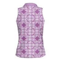 Poni Hawaii Iwa Bird Palaka Motifs Women Sleeveless Polo Shirt LT14 - Polynesian Pride