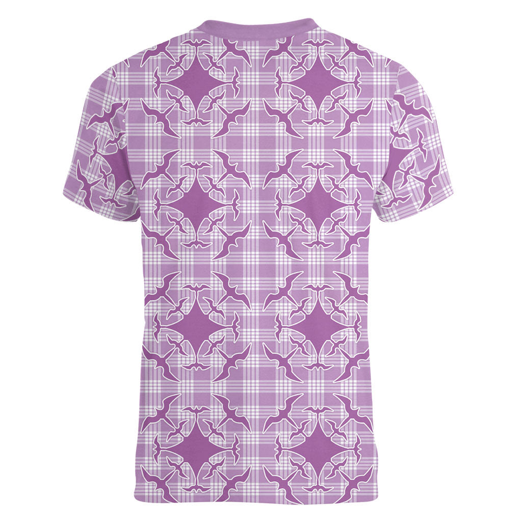 Poni Hawaii Iwa Bird Palaka Motifs Women V-Neck T-Shirt LT14 - Polynesian Pride
