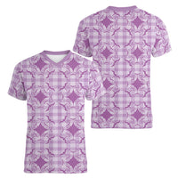 Poni Hawaii Iwa Bird Palaka Motifs Women V-Neck T-Shirt LT14 - Polynesian Pride