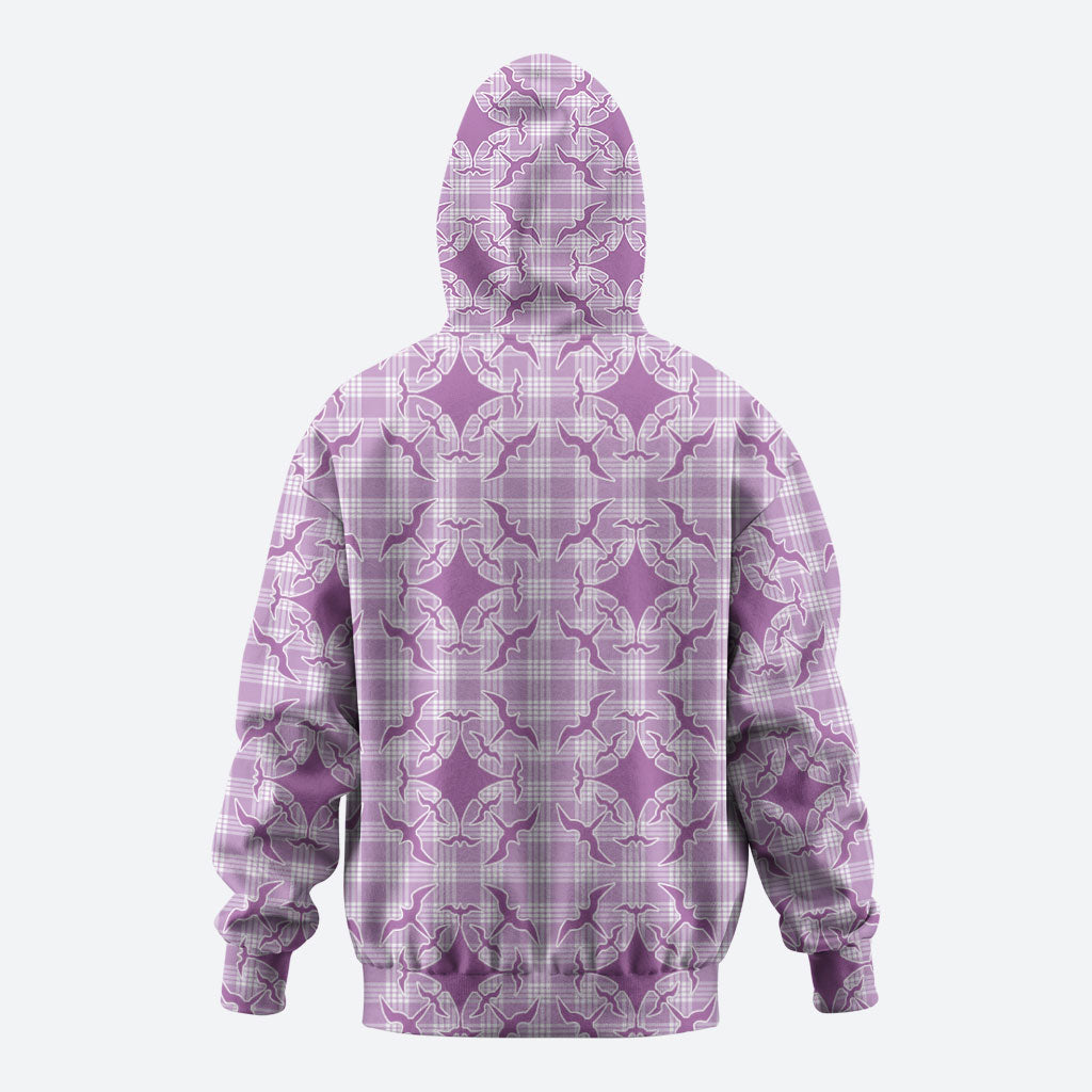 Poni Hawaii Iwa Bird Palaka Motifs Zip Hoodie LT14 - Polynesian Pride