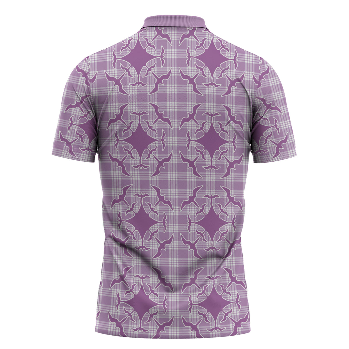 Poni Hawaii Iwa Bird Palaka Motifs Zipper Polo Shirt LT14 - Polynesian Pride