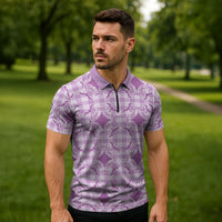 Poni Hawaii Iwa Bird Palaka Motifs Zipper Polo Shirt LT14 - Polynesian Pride