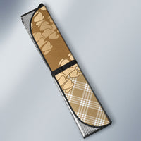 Makue Hawaii Cowboy Palaka Motifs Personalised Auto Sun Shade Paniolo Festival Puakenikeni Lei LT14 - Polynesian Pride