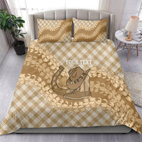 Makue Hawaii Cowboy Palaka Motifs Personalised Bedding Set Paniolo Festival Puakenikeni Lei LT14 - Polynesian Pride