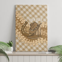 Makue Hawaii Cowboy Palaka Motifs Personalised Canvas Wall Art Paniolo Festival Puakenikeni Lei LT14 - Polynesian Pride