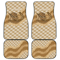 Makue Hawaii Cowboy Palaka Motifs Personalised Car Mats Paniolo Festival Puakenikeni Lei LT14 - Polynesian Pride