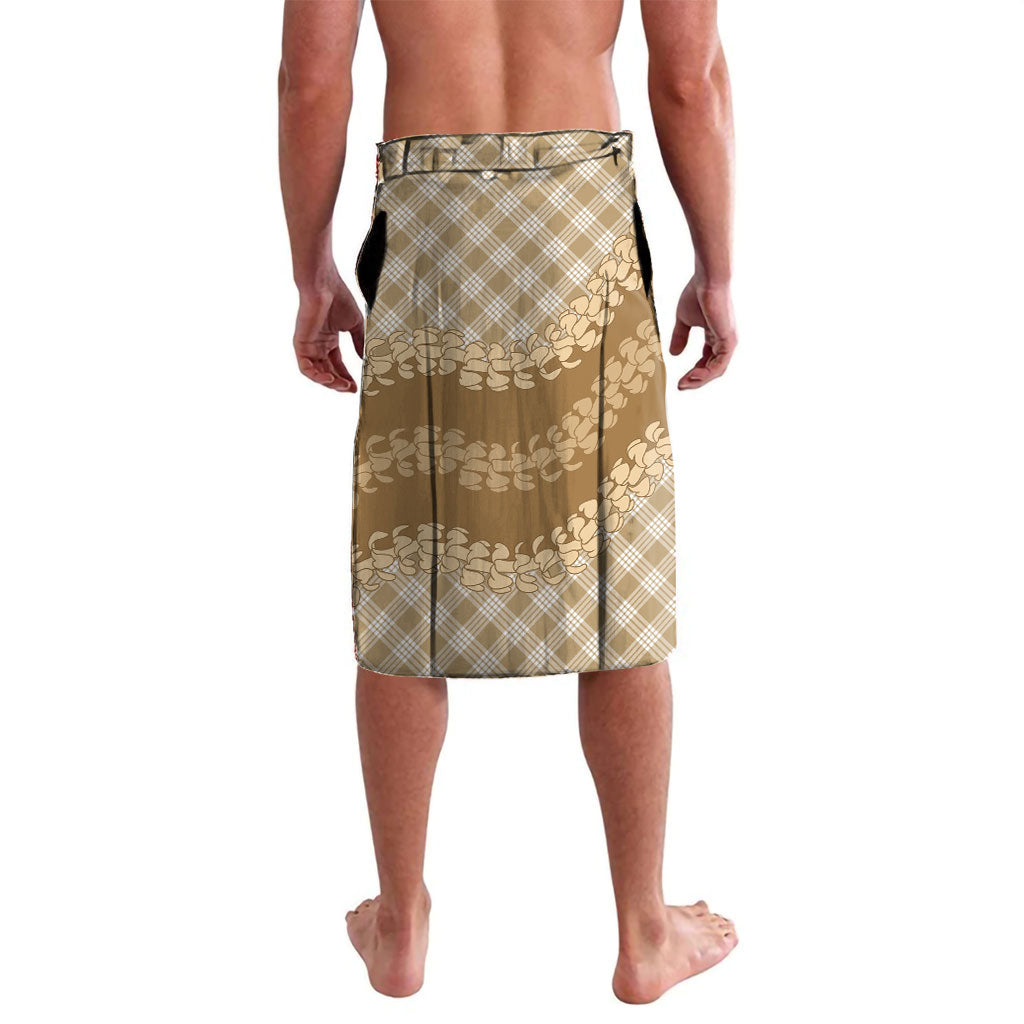 Makue Hawaii Cowboy Palaka Motifs Personalised Lavalava Paniolo Festival Puakenikeni Lei LT14 - Polynesian Pride