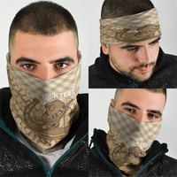 Makue Hawaii Cowboy Palaka Motifs Personalised Neck Gaiter Paniolo Festival Puakenikeni Lei LT14 - Polynesian Pride