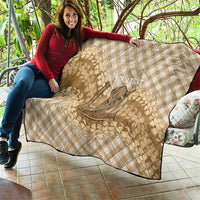 Makue Hawaii Cowboy Palaka Motifs Personalised Quilt Paniolo Festival Puakenikeni Lei LT14 - Polynesian Pride