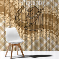 Makue Hawaii Cowboy Palaka Motifs Personalised Window Curtain Paniolo Festival Puakenikeni Lei LT14 - Polynesian Pride