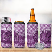 Poni Hawaii Cowboy Palaka Motifs Personalised 4 in 1 Can Cooler Tumbler Paniolo Festival Puakenikeni Lei LT14 - Polynesian Pride