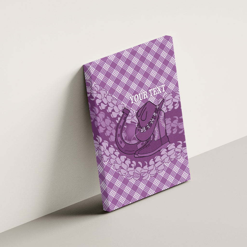 Poni Hawaii Cowboy Palaka Motifs Personalised Canvas Wall Art Paniolo Festival Puakenikeni Lei LT14 - Polynesian Pride