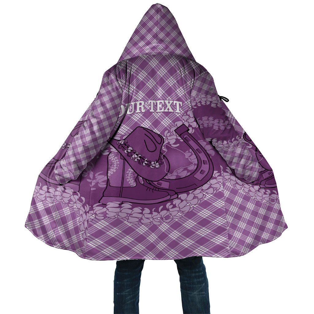 Poni Hawaii Cowboy Palaka Motifs Personalised Cloak Paniolo Festival Puakenikeni Lei