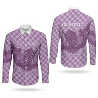 Poni Hawaii Cowboy Palaka Motifs Personalised Couples Matching Mermaid Dress and Long Sleeve Button Shirt Paniolo Festival Puakenikeni Lei LT14 - Polynesian Pride