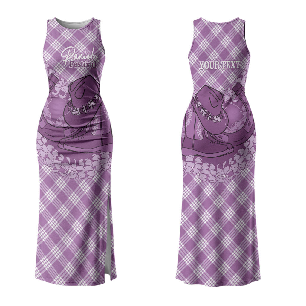 Poni Hawaii Cowboy Palaka Motifs Personalised Couples Matching Tank Maxi Dress and Hawaiian Shirt Paniolo Festival Puakenikeni Lei LT14 - Polynesian Pride