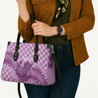 Poni Hawaii Cowboy Palaka Motifs Personalised Leather Bag Paniolo Festival Puakenikeni Lei LT14 - Polynesian Pride