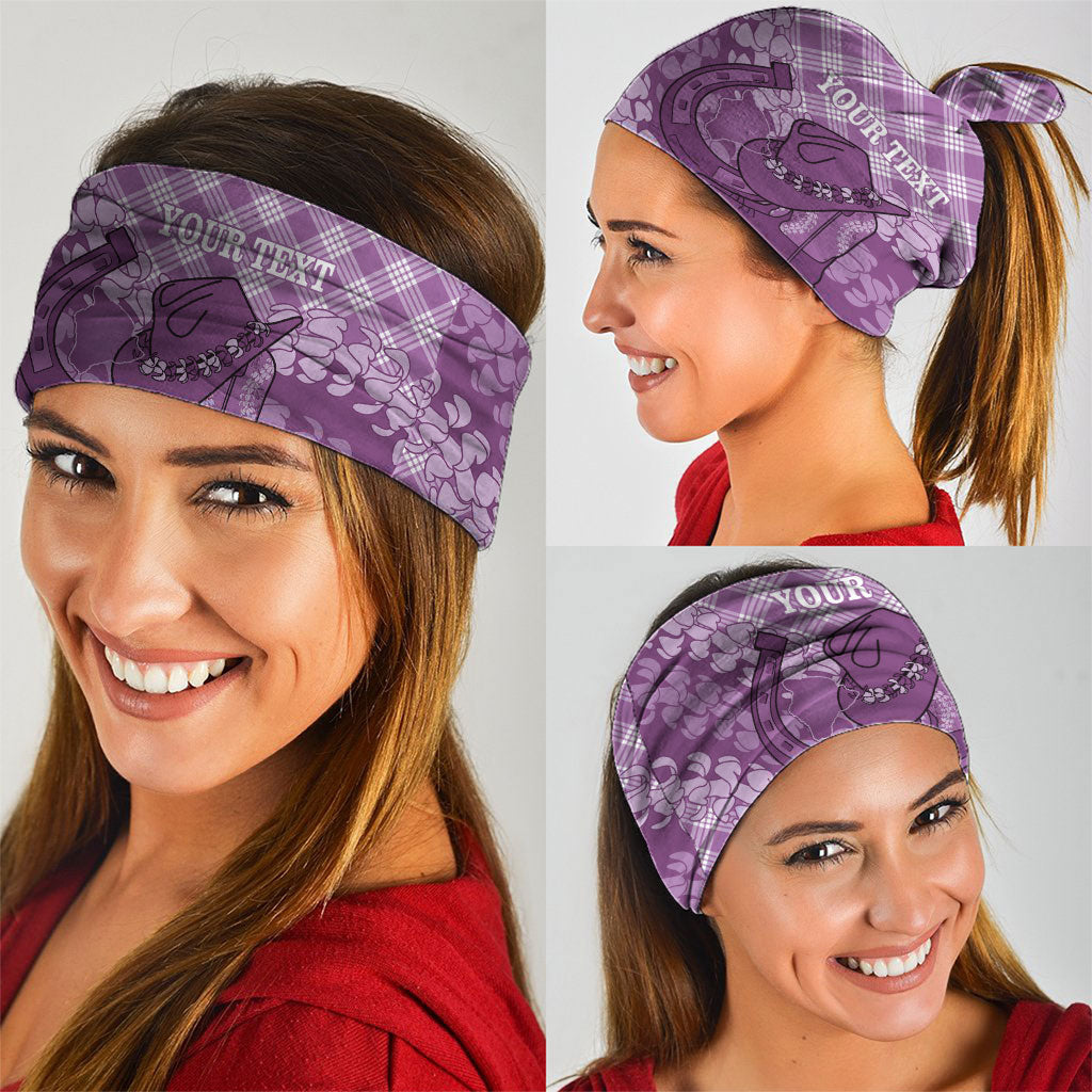 Poni Hawaii Cowboy Palaka Motifs Personalised Neck Gaiter Paniolo Festival Puakenikeni Lei LT14 - Polynesian Pride