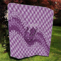 Poni Hawaii Cowboy Palaka Motifs Personalised Quilt Paniolo Festival Puakenikeni Lei LT14 - Polynesian Pride